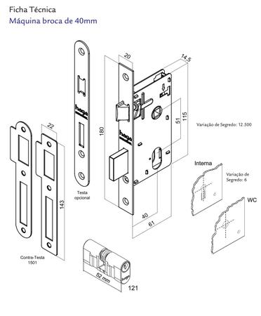 Fechadura externa inox ip roseta redonda brava haga 1693b Imagem de Fechadura externa inox ip roseta redonda brava haga 1693b