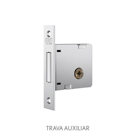 Imagem de Fechadura Kit Segurança Inox Tetra 1800/35 + Travas Stam