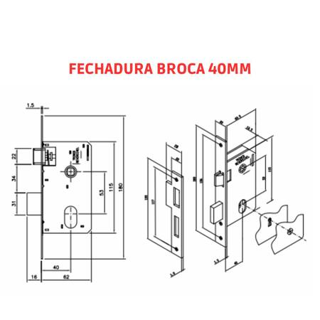 Imagem de Fechadura Para Porta Entrada Sala Stillo Alavanca Cromado Externa MGM