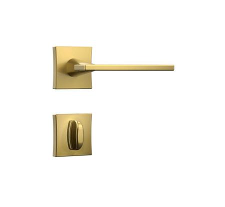 Imagem de Fechadura Porta Banheiro Wc Dourada Gold Stam Classic 55Mm