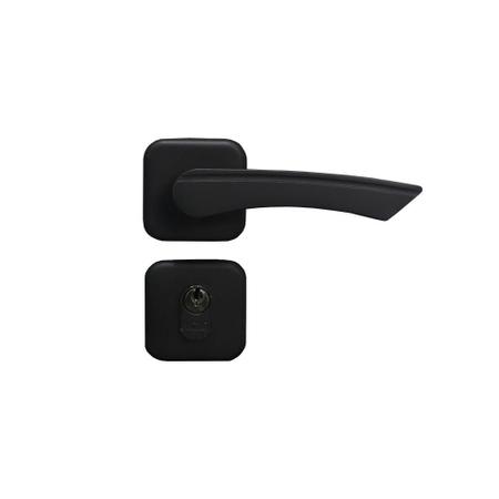 Fechadura Roseta Genebra Externo Preto Fosco 4cm MGM Imagem de Fechadura Roseta Genebra Externo Preto Fosco 4cm MGM