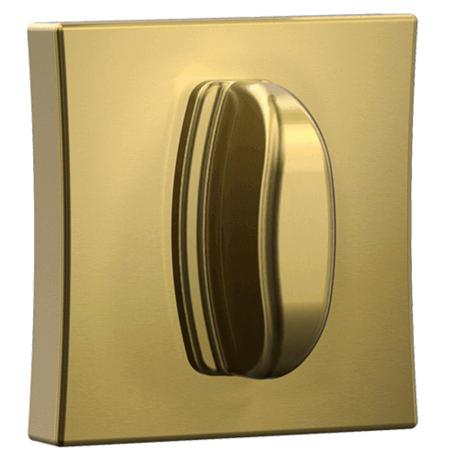 Imagem de Fechadura stam porta banheiro Trinco Rolete Pivotante 1025 Roseta quadrada Gold
