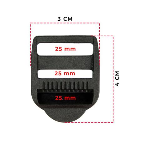 Fecho de Engate Rápido Com Reguladores 25mm 300 Peças - RU Imagem de Fecho de Engate Rápido Com Reguladores 25mm 300 Peças