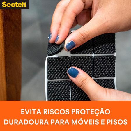 Imagem de Feltro Anti deslizante 30mmx30mm Quadrado Preto G com 9 peças 3M