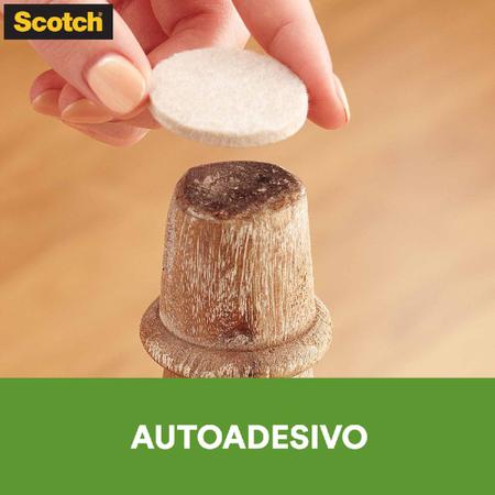 Imagem de Feltro Sintético para Móveis Pesados Scotch Quadrado Marrom Grande 12 Unidades - HB004262729 - 3M