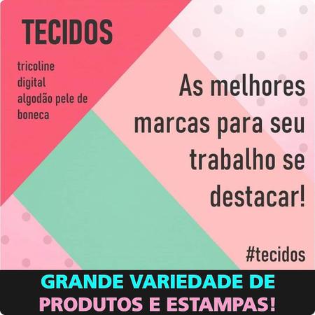 Tricoline Xadrez Médio Preto e Branco - 100% algodão - Bem Tecidos