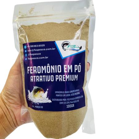 Feromônio em Pó Para Massas e Iscas 100gr Peixes Agua Doce - FSSPESCA Imagem de Feromônio em Pó Para Massas e Iscas 100gr Peixes Agua Doce