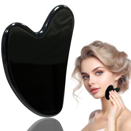 Ferramentas faciais Gua Sha BLHLA Obsidian Stone para cuidados com a pele Imagem de Ferramentas faciais Gua Sha BLHLA Obsidian Stone para cuidados com a pele