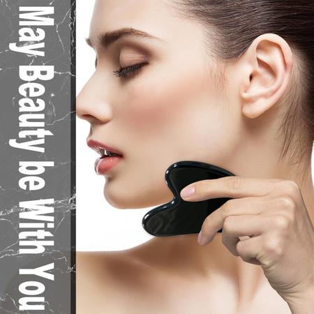 Ferramentas faciais Gua Sha BLHLA Obsidian Stone para cuidados com a pele Imagem de Ferramentas faciais Gua Sha BLHLA Obsidian Stone para cuidados com a pele