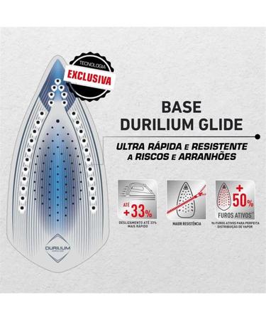 Imagem de Ferro a Vapor Arno Ultragliss Plus FMY Base DuriliumAirglide Azul