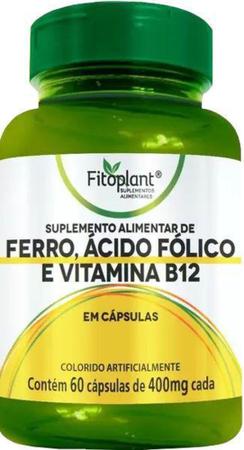 Comprar Ácido Fólico E Vitamina B12 60 Cápsulas