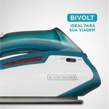 Imagem de Ferro de Passar a Vapor de Viagem Portátil 777 Bivolt Black+Decker