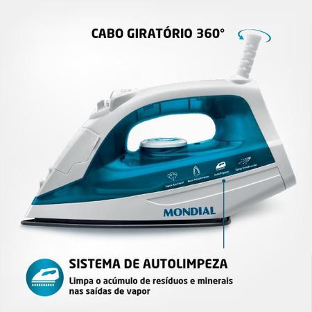 Imagem de Ferro De Passar Roupa A Vapor Mondial 1200W F-32 220V