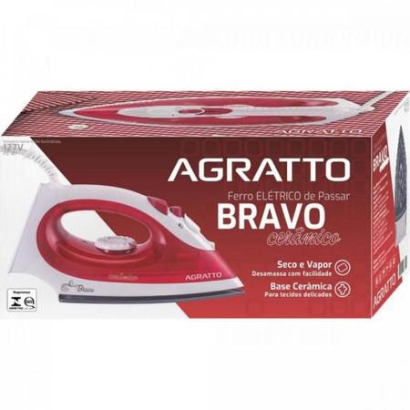 Imagem de Ferro de Passar Vapor Agratto Bravo FC-02 Cerâmico Vermelho 220v