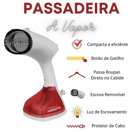 Imagem de Ferro Passar Roupa Passadeira a Vapor Portátil de 220v Black