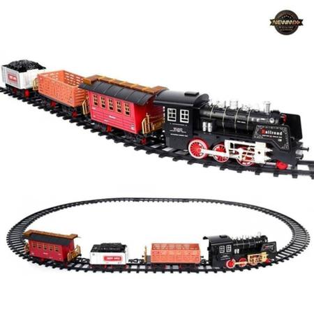 Trem Ferrovia Locomotiva Brinquedo Ferrorama Trilhos Criança