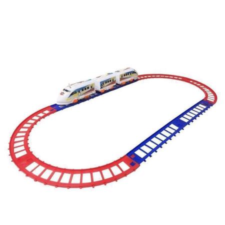 FERRORAMA INFANTIL MINI TREM ELETRICO HERO SQUAD LOCOMOTIVA TRILHOS A PILHA