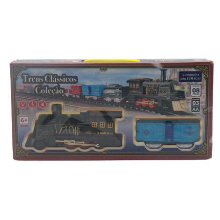 Ferrorama Com Trem Clássico De Brinquedo Solta Fumaça E Som
