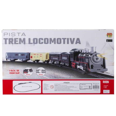 Ferrorama Trenzinho Eletrico Rail Train Trem Eletrico Com Luz e Som DM Toys  - Escorrega o Preço