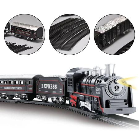 Locomotiva Trem Grande Trilhos 5 Vagões Brinquedo Infantil - DM Toys - Trem  de Brinquedo - Magazine Luiza