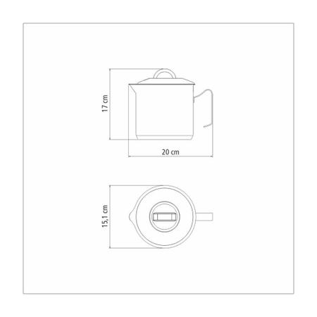 Imagem de Fervedor Leiteira Inox Indução 14 Cm 2l Solar Tramontina