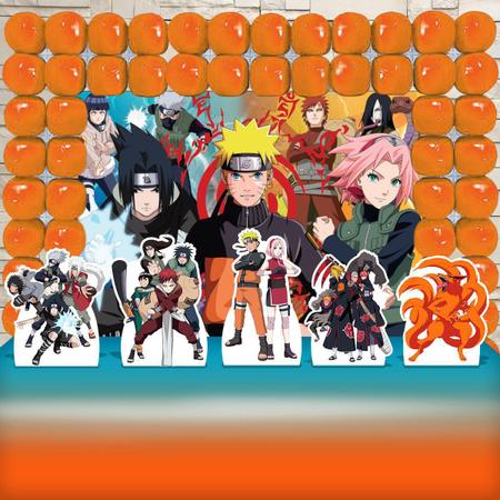 Festa Aniversário Naruto Desenho Decoração Cenários Kit Ouro