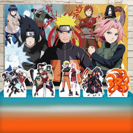 Festa Aniversário Naruto Desenho Decoração Cenários Prata - Impakto Visual  - Kit Decoração de Festa - Magazine Luiza