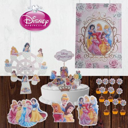 Decoração bolo das princesas 