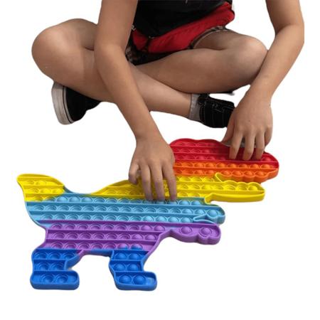 Pop It Gigante Big 44cm Dinossauro Fidget Toy Sensorial Jogo Cor Dinossauro