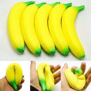 Imagem de Fidget Toy Squeezing Banana Frutas Brinquedo Elástico Aliviar O Estresse Descompressão De Banana Vent Brinquedo