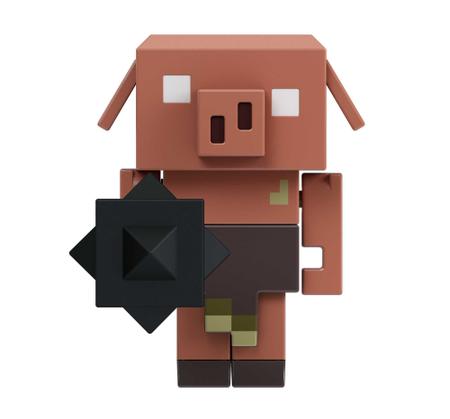 Imagem de Figura Articulada - Minecraft - Piglin Pequeno com Maça - Legends - 7 cm - Mattel