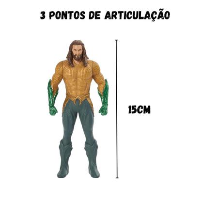 Imagem de Figura de Ação Aquaman 15cm Roupa Dourada O Reino Perdido