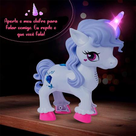 Imagem de Figura Interativa - Baby Unicórnio Love - Branco - DM Toys