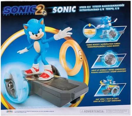 Boneco Sonic 2 Sonic R/c Wheels Sonic Supersonico Candide