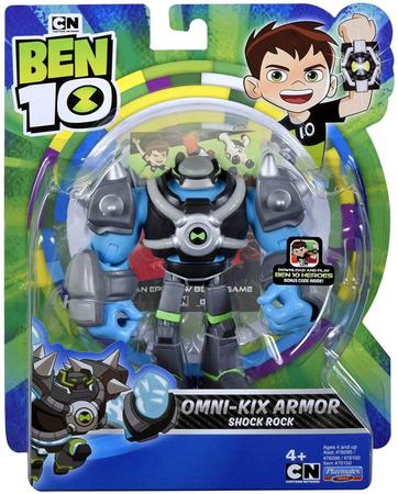 Imagem de Figuras De Ação Ben 10 - Boneco Armadura Omni - kix Choque Rochoso - Original Sunny