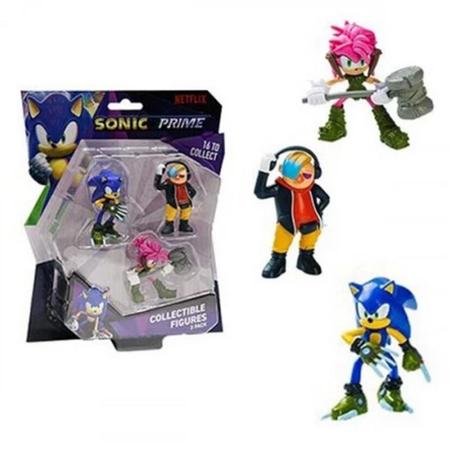 Figuras de Ação Colecionáveis Bonecos Sonic Prime Netflix Soni, Rose e Dr.  Don't 50533 - Toyng. - Colecionáveis - Magazine Luiza