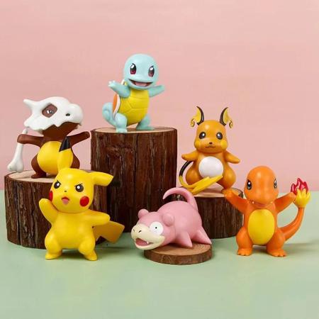 Imagem de Figuras Kawaii Pokémon Anime - Pikachu, Charmander, Psyduck, Squirtle, Jigglypuff e Bulbasaur