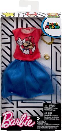 Imagem de Figurino Barbie Super Mario, Azul/Vermelho