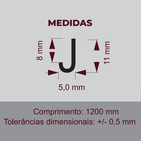 Filete J Inox Brilhante 120 cm - MOZAIK Imagem de Filete J Inox Brilhante 120 cm