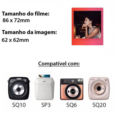 Imagem de Filme Fujifilm Instax Square Colorido Rainbow 10 Fotos