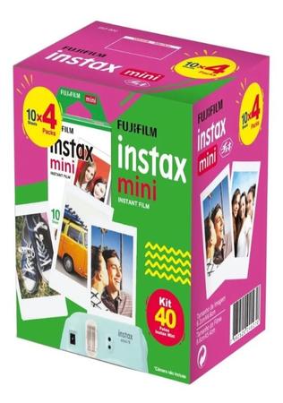 Imagem de Filme Instantâneo Colorido para Câmera Instax Mini Kit com 40 Fotos 54x86 mm