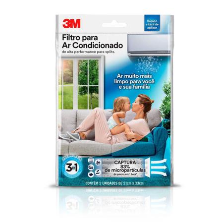 Imagem de Filtro Ar Condicionado Split c/ 2 unidades 3M