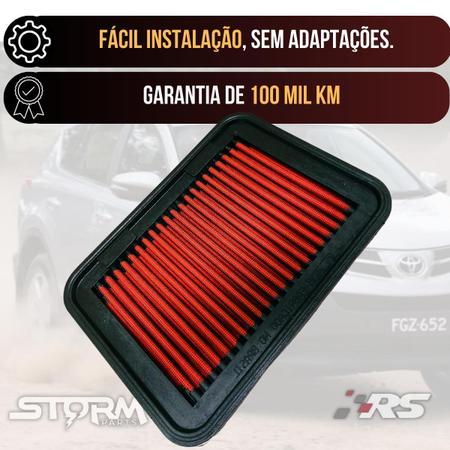 Filtro Ar Esportivo Toyota Rav4 2.5 16v Ano 2013 A 2015 Suv - Rs Filter Imagem de Filtro Ar Esportivo Toyota Rav4 2.5 16v Ano 2013 A 2015 Suv