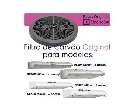 Imagem de FILTRO CARVAO ATIVADO DEPURADOR ELECTROLUX De80x De60b De60x A07685501