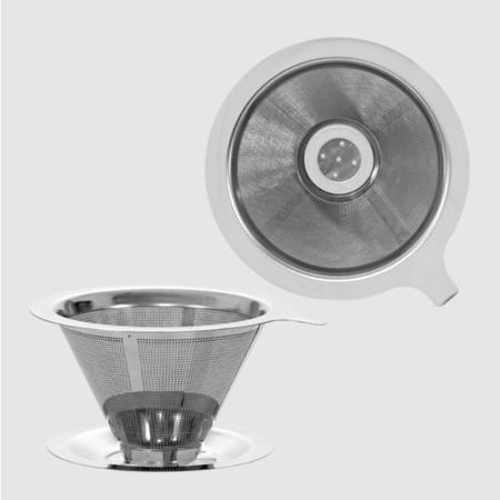 Imagem de Filtro Coador para Café Reutilizável, Aço Inox Tamanho M UD372 - 123UTIL