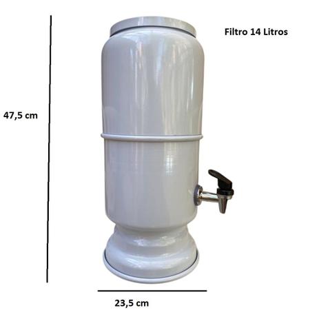 Imagem de Filtro de 14 L , aluminio, com vela para reposição - Branco