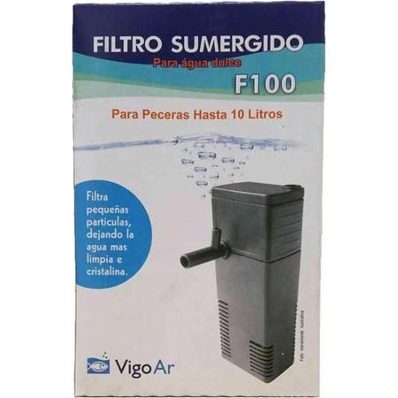 Imagem de Filtro De Aquário Submerso F100 para Aquários até 20 litros Vigo Ar - Vigoar