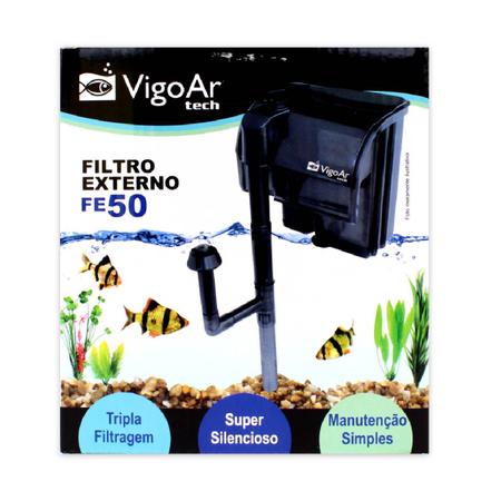 Imagem de Filtro Externo FE50 400l/h  para aquário até 80l  Silencioso 