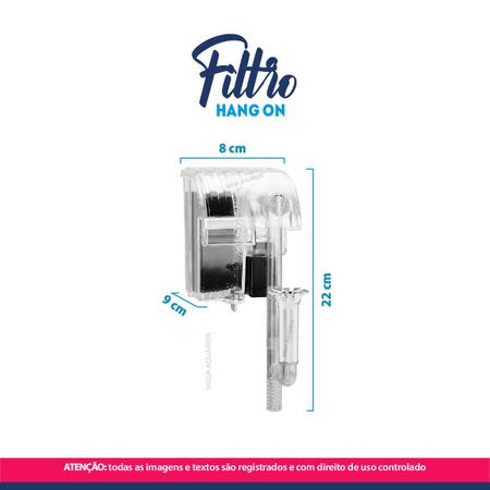 Imagem de Filtro externo hang on cascata 250lh aquário pequeno até 50L