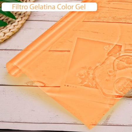 Imagem de Filtro Gelatina para Iluminação e Estúdio - Laranja Claro 85B (100cm)